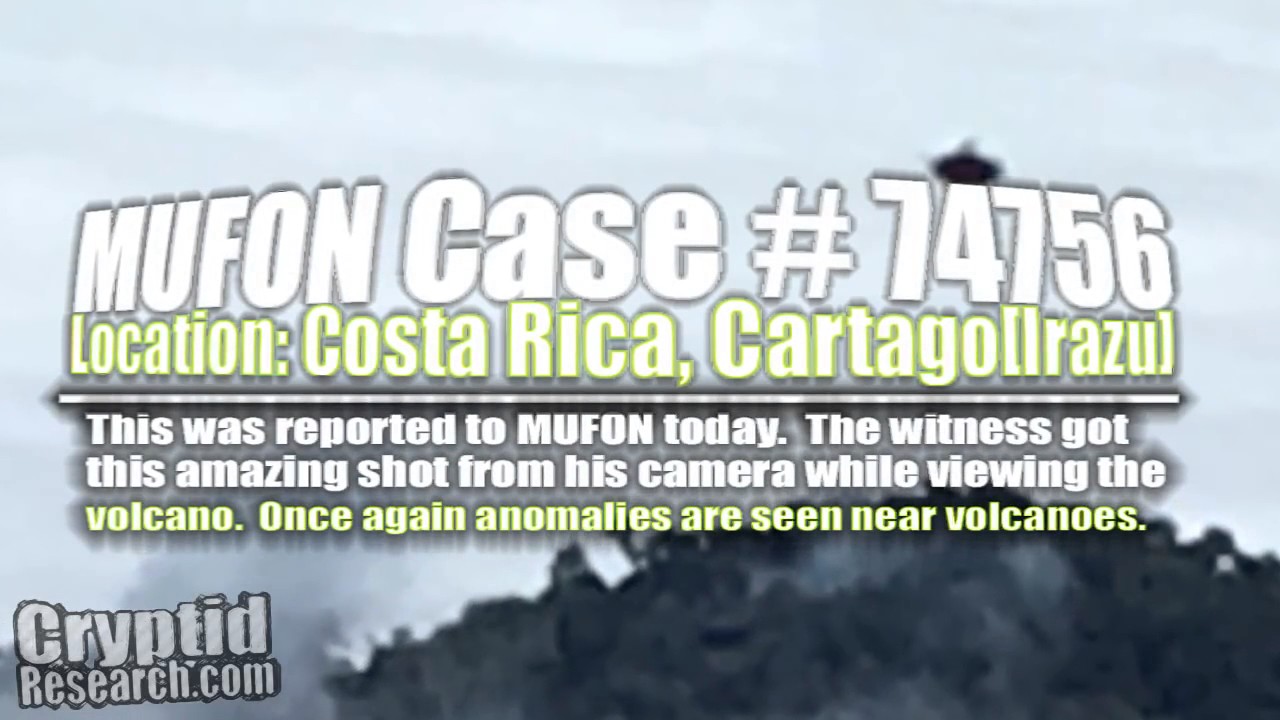 Latest UFO Sightings – Yesterday – UFO Flying out of Volcano in Costa Rica – CR 2.0