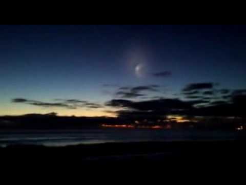 Incredible UFO in the sky during a sunset. UFO 2017
