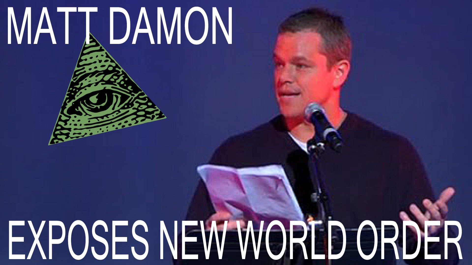 MATT DAMON Exposes The New World Order – Must See