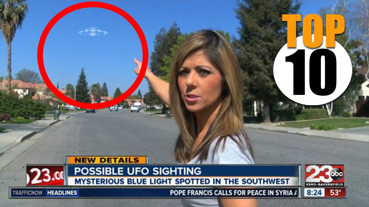 Top 10 REAL UFO Sightings on News Compilation