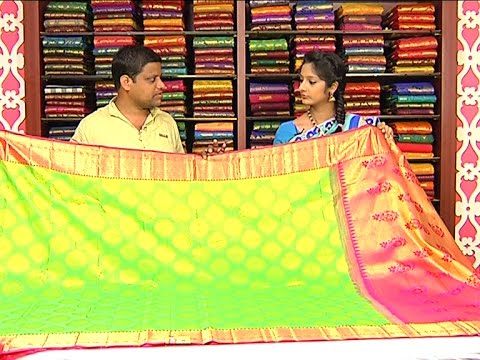 Parrot Green And Pink Colour Saree || Ista Sakhi || New Arrivals || Vanitha TV