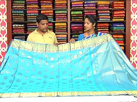Peacock Design Sky Blue Colour Pattu Saree || Ista Sakhi || New Arrivals || Vanitha TV
